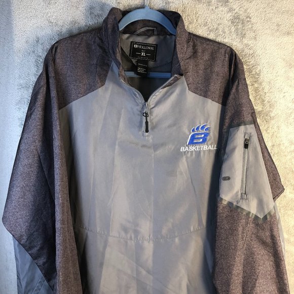 Holloway Men's XL Basketball 1/4 Zip Pullover Gray Jacket WPL 11783 - Picture 1 of 14